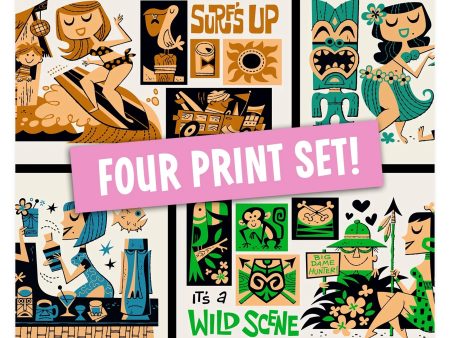 Wild World of Tiki (set of 4) Online Hot Sale