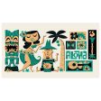 Wild World of Tiki (set of 4) Online Hot Sale