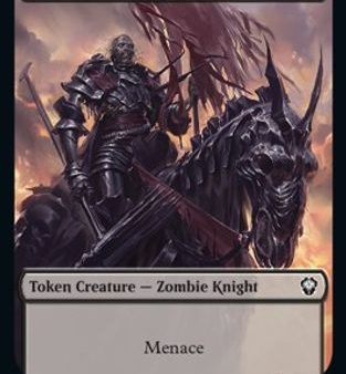 Zombie Knight    Warrior Double-Sided Token [Dominaria United Commander Tokens] on Sale