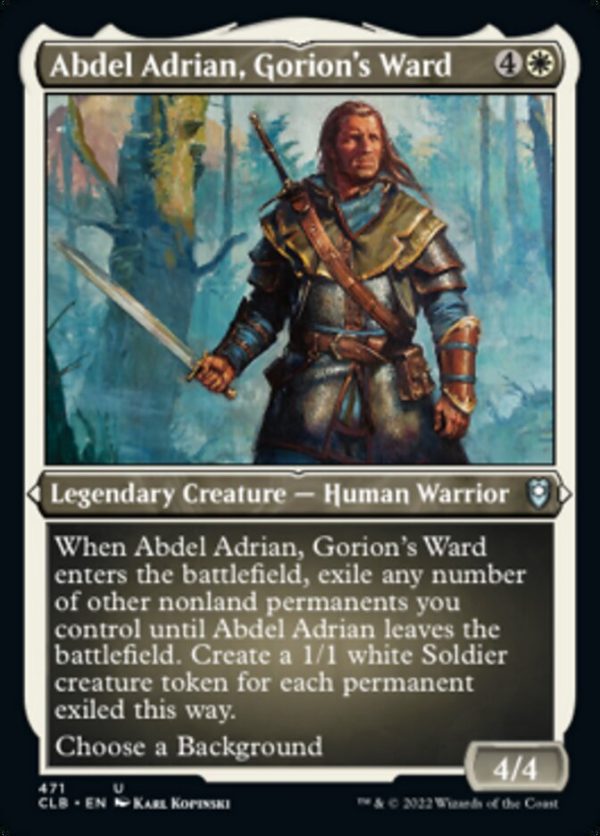 Abdel Adrian, Gorion s Ward (Foil Etched) [Commander Legends: Battle for Baldur s Gate] Sale