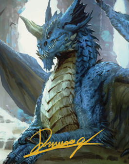 Young Blue Dragon Art Card (Gold-Stamped Signature) [Commander Legends: Battle for Baldur s Gate Art Series] Online Hot Sale