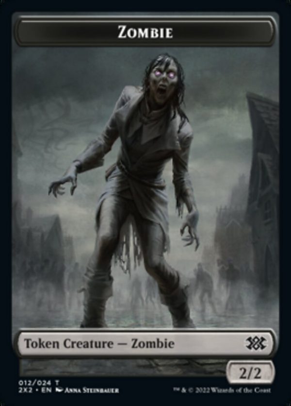 Zombie    Knight Double-Sided Token [Double Masters 2022 Tokens] Hot on Sale