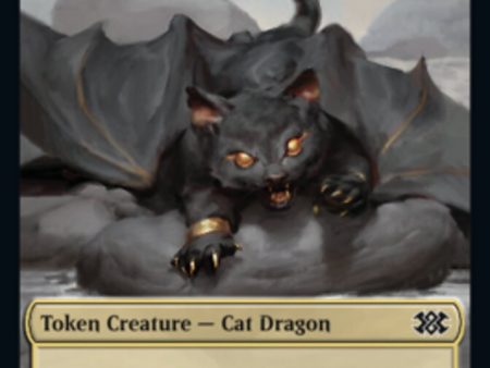 Cat Dragon    Knight Double-Sided Token [Double Masters 2022 Tokens] Discount